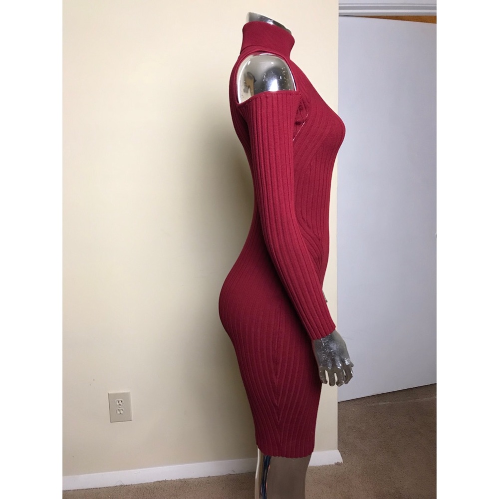 Red Fashion Nova Midi Dress - Picture 3 of 5